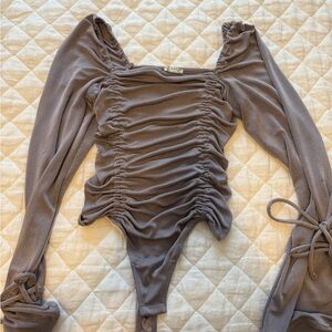 Free People Intimately Gray Bodysuit